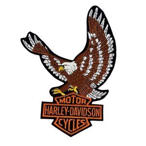 Harley Davidson Embroidered Eagle Patch 9 x6.25" Motorcycle Biker Jacket Iron-On